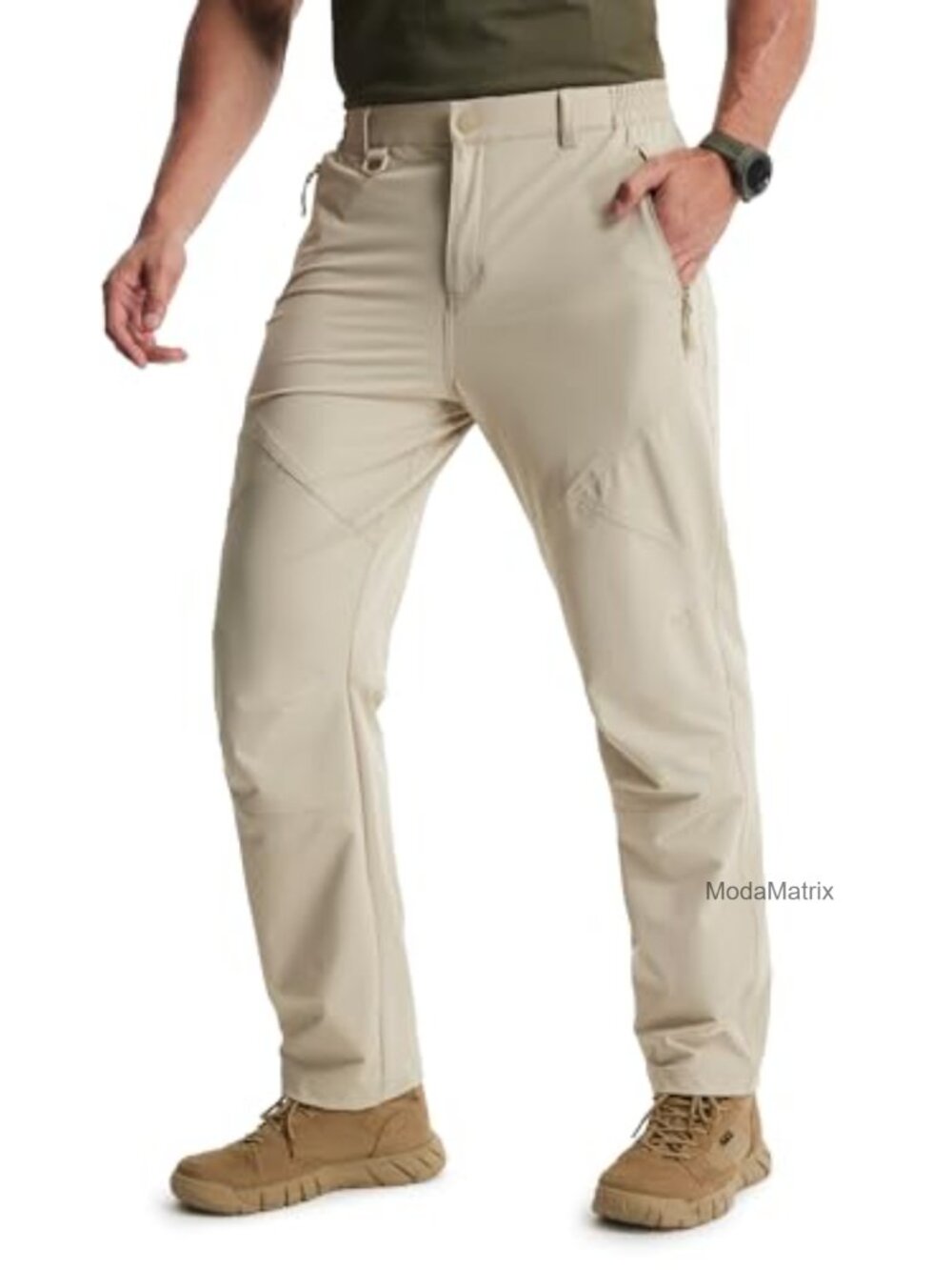 Men's Quick Dry Stretch Hiking Pants Water Resistant Cargo Travel Pants
